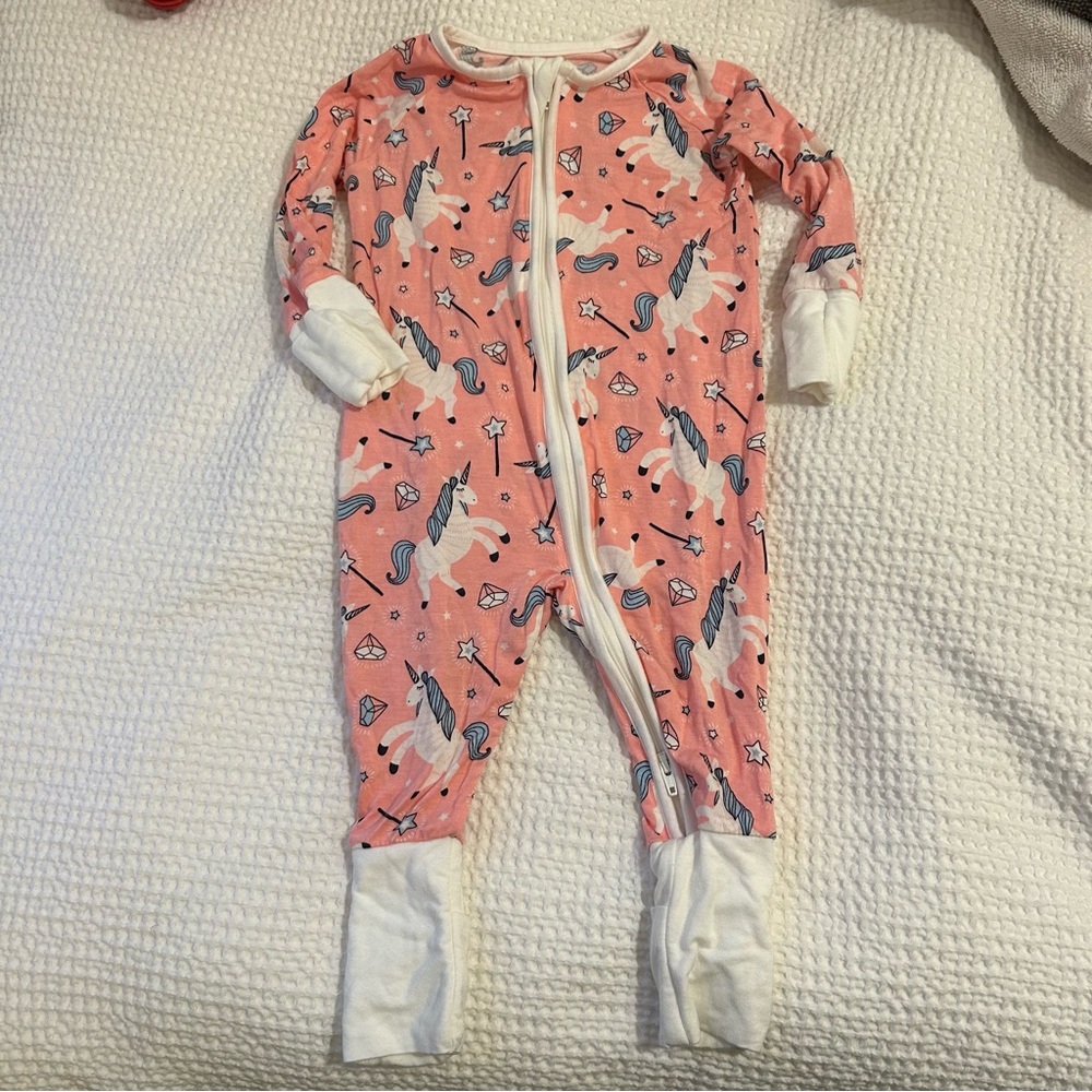 Little Sleepies Unicorn, size 3-6! EUC!